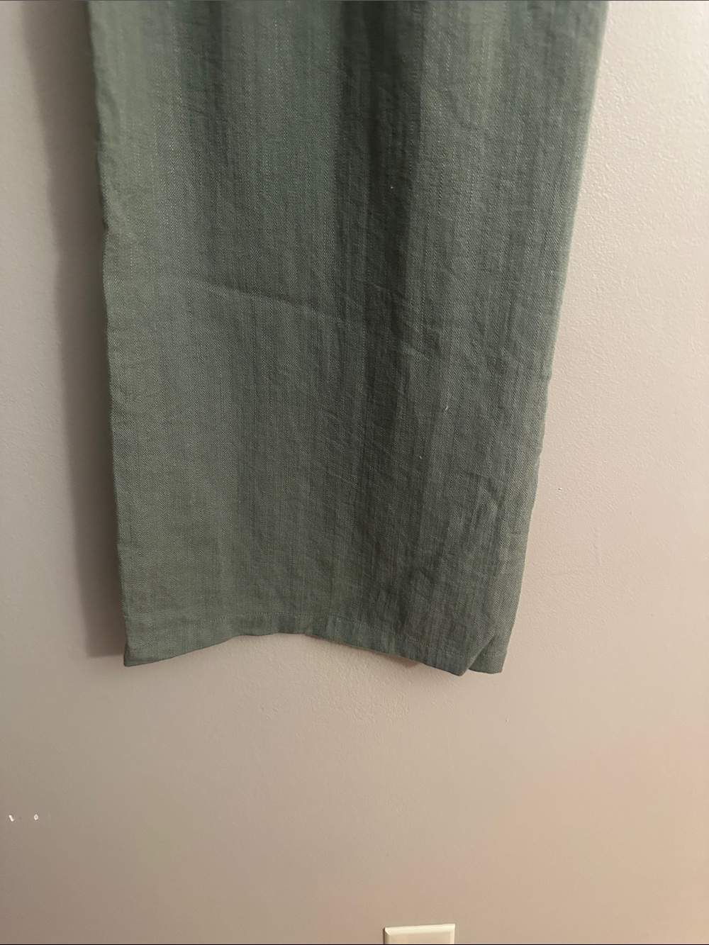 Olive Wide-Leg Drawstring Pants - Picture 3 of 3